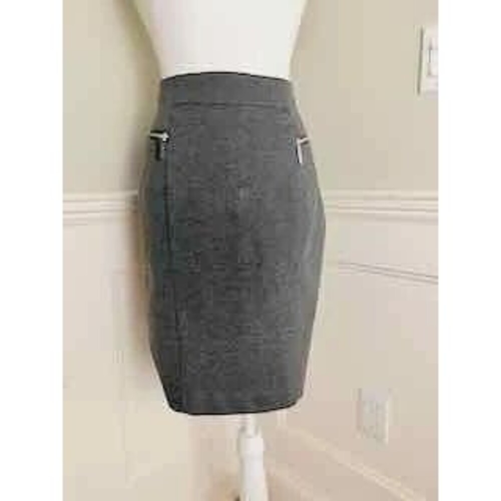 Michael Michael Kors Gray Pencil Mini Skirt Size 4 Zipper Detail